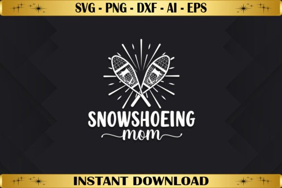 Exploring the Charming Snowshoeing Mom Design