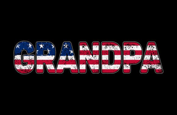 Grandpa: A Heartwarming Embroidery Design for Family and Patriotic Themes