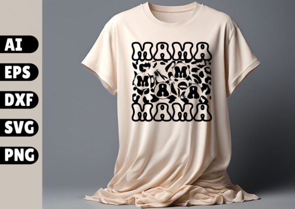 Leopard Mama Typography: A Stylish Embroidery Design
