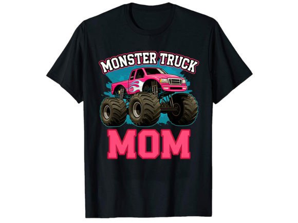 Monster Truck T-Shirt Design: A Bold Embroidery Choice