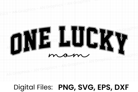 One Lucky Mom Retro Varsity SVG: A Stylish Embroidery Choice